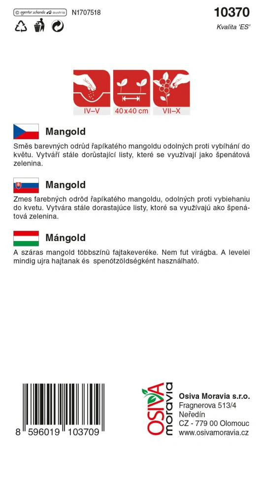 Mangold řapíkatý směs barev