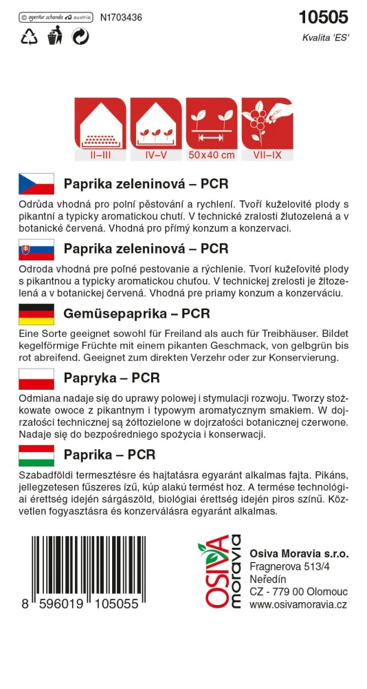 Paprika pikantní PCR