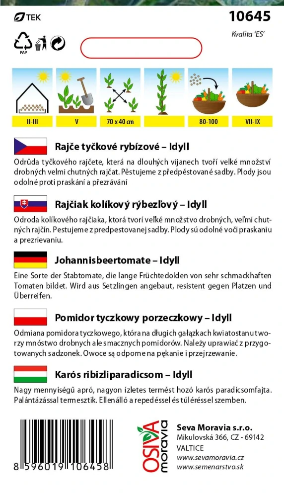 Rajče tyčkové rybízové Idyll
