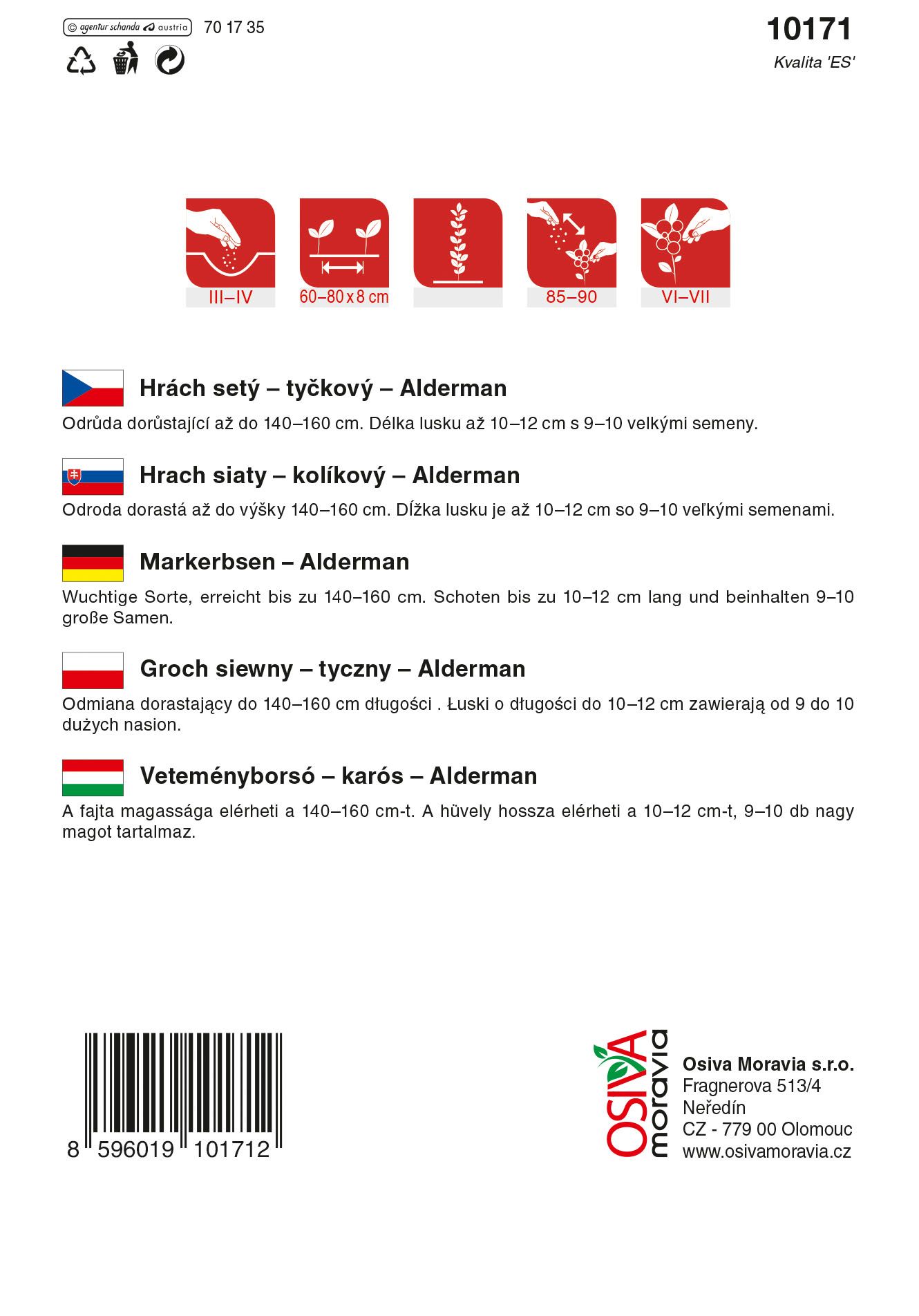 Hrách pozdní Alderman 25 g