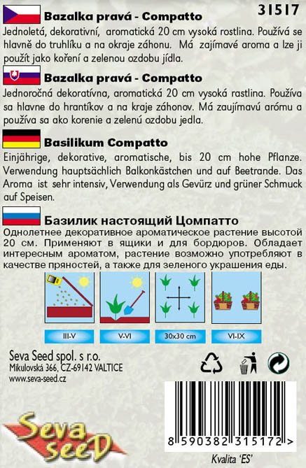 Bazalka balkónová